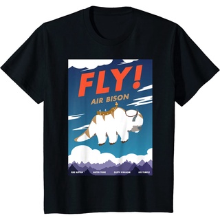 โปสเตอร์สายการบิน Bison "Fly! เสื้อยืด ผ้าฝ้าย พิมพ์ลาย Air Bison สําหรับผู้ชาย