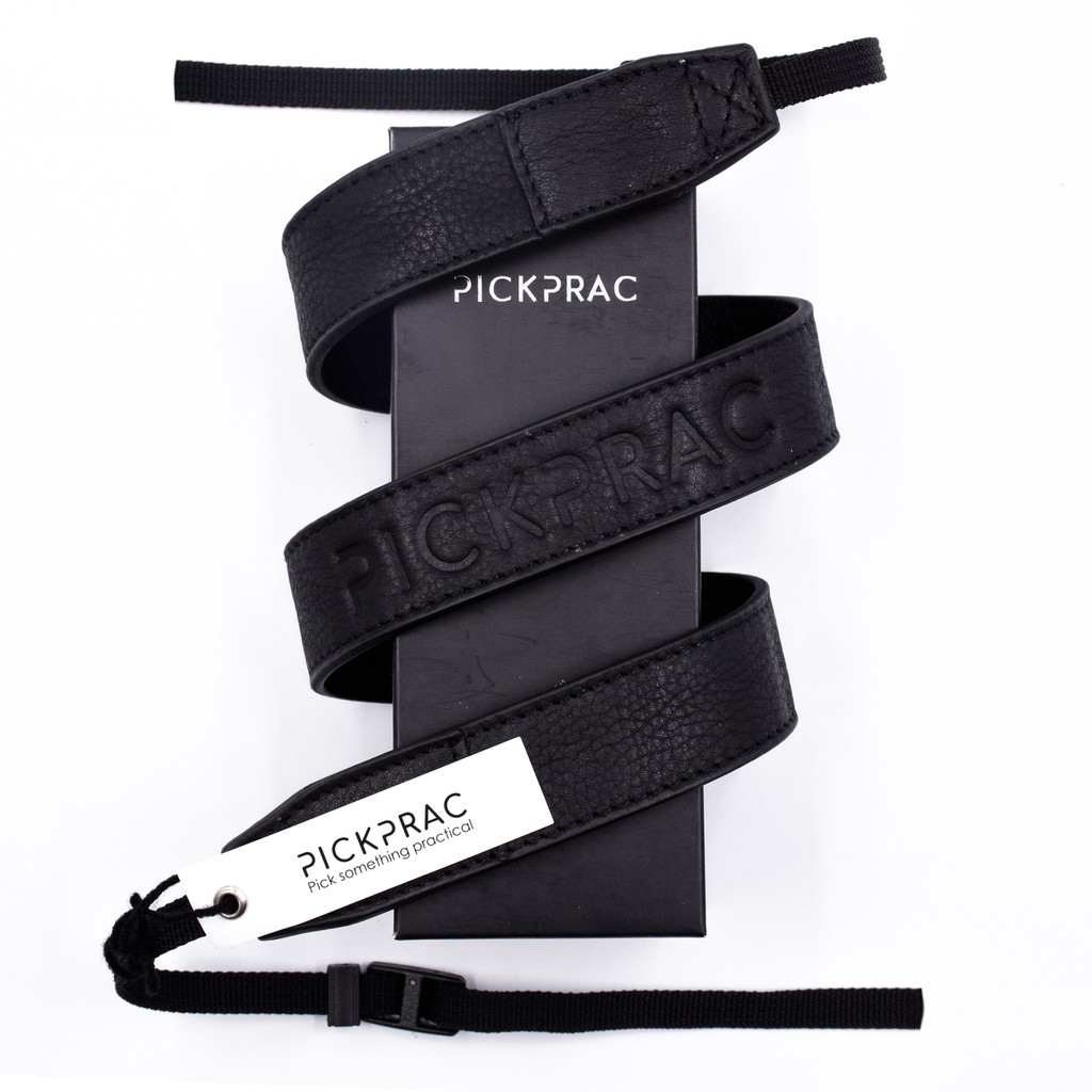 PICKPRAC LEATHER STRAP /สายคล้องคอหนังแท้ สีBlack / Brown