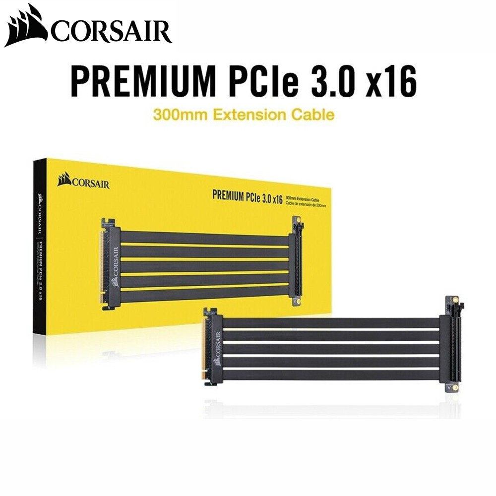 5s Corsair Premium PCIe 3.0 x16 riser Extension Cable 300mm Shopee
