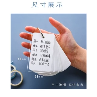 🍍🍍 PK 🍍🍍 flash card หนา แฟลชการ์ด ห่วงแกะได้ สมุดจดศัพท์ กระดาษโน๊ต บันทึกช่วยจำ