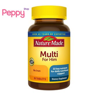 Nature Made Mens Multi 90 Tablets วิตามินรวมสำหรับผู้ชาย 90 เม็ด