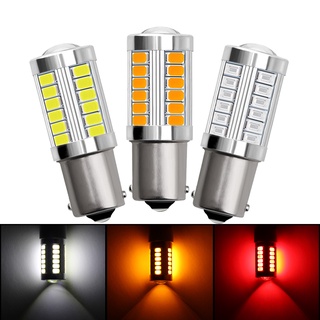 หลอดไฟเลี้ยว LED S25 PY21W P21W 1156 Ba15s 1157 Bay15d 12V 33SMD สําหรับรถยนต์ 2 ชิ้น