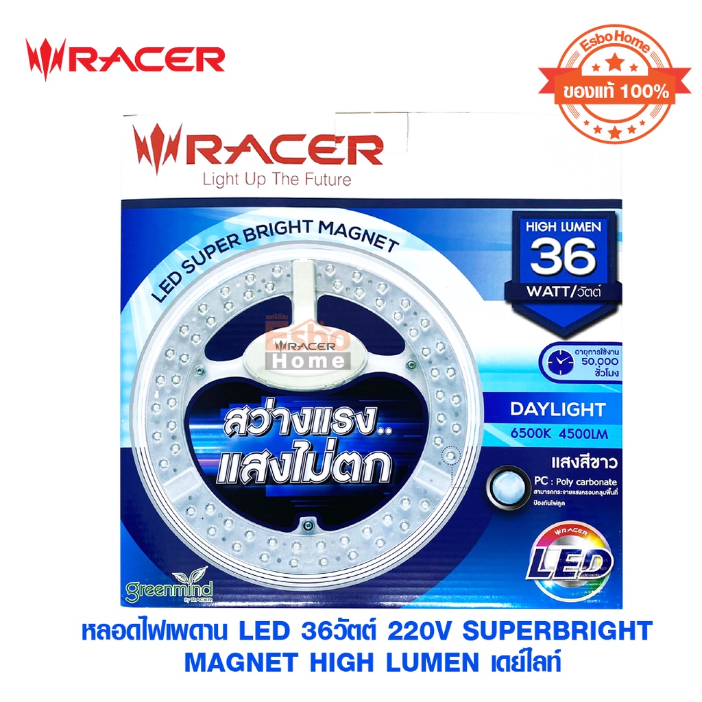 หลอดไฟเพดาน LED 36วัตต์ 220V SUPERBRIGHT MAGNET HIGH LUMEN แสงสีขาว