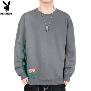 PLAYBOY New Spring and Autumn Round Neck Long Sleeve T-shirt Mens sweater