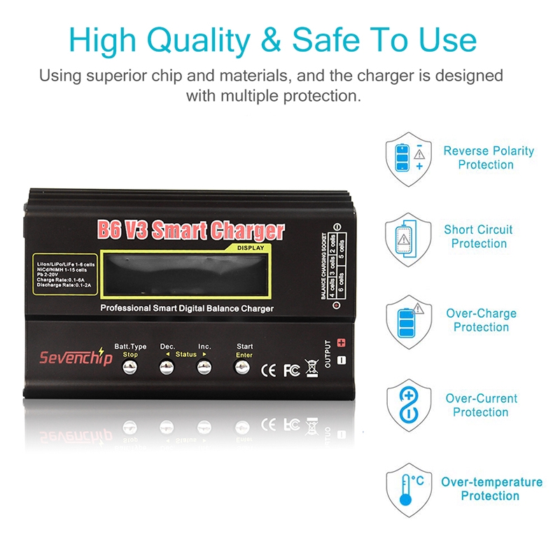B6 V3 80W 6A Lipo Battery Balance Charger Discharger สายชาร์จ