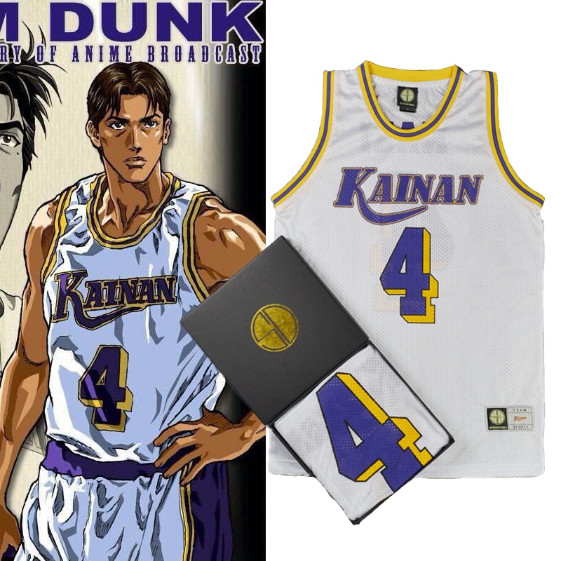 เสื้อบาสเก็ตบอล Training Jersey สไตล์ Slam Dunk สีดำ (ไม่มีกล่อง)