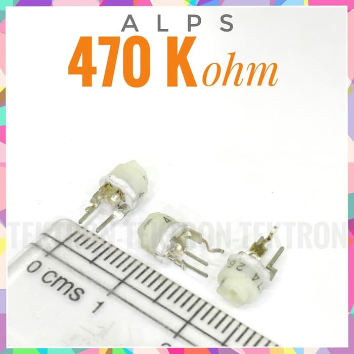 ALPS Trimmer Potentiometer 470KOhm สีขาว 474 trimpot 470K