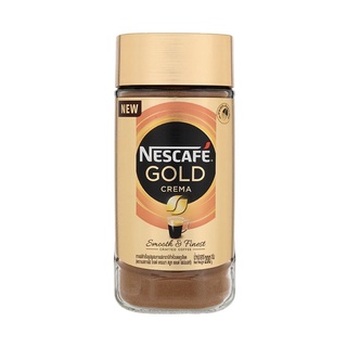 Nescafe Gold Crema Smooth&amp;Finest 200g เนสกาแฟ โกลด์ เครมมา สมูทแอนด์ไฟน์เนสท์ กาแฟสำเร็จรูปผสมกาแฟคั่วบดละเอียด ขวด 200ก