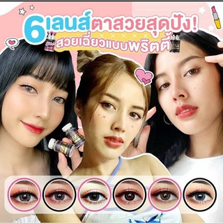 💋 มีค่าสายตา 💋  สุ่มลาย คอนแทคเลนส์ 🌟สีดำ สีเทา สีน้ำตาล🌟  บิ๊กอาย ลายฮิต Tiktok  มีค่าสายตา 0.00 ถึง -10.00 บิ๊กอาย สุดปัง คอนแทคเลนส์ รายเดือน มีอย แถมตลับฟรี เลนส์นิ่ม สวยปังมาก