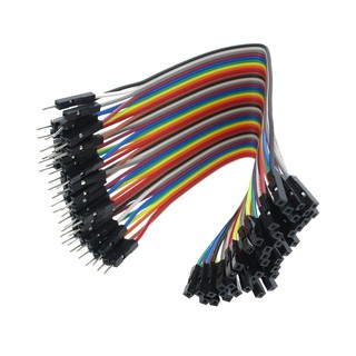 40 ชิ้น in row dupont สายเคเบิ้ล 20 ซม. 2 . 54 มม. 1 pin 1p - 1p