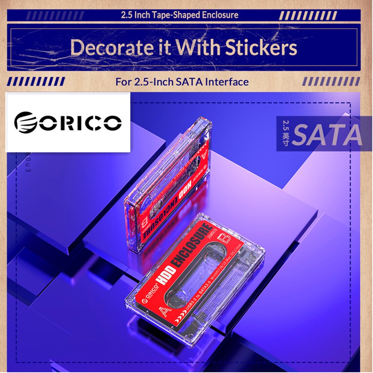 Orico 2580U3 USB3.0 ฮาร์ดดิสก์เคสใส 2.5” นิ้ว Sata ฮาร์ดดิสก์มือถือกรณีโปร่งใสHdd SSD Boxกล่องใส่ภายนอกสำหรับแล็ปท็อปพีซ