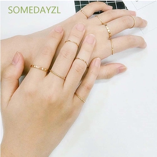 Somedayzl ชุดแหวนโลหะเครื่องประดับแฟชั่นเกาหลี 10 ชิ้น / ชุด