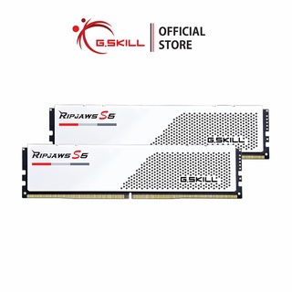 แรมพีซี G.SKILL - DDR5-RAM P/C 32/5600 Ripjaws S5 White (F5-5600J4040C16GX2-RS5W) 16GBx2 (40-40-40-89)