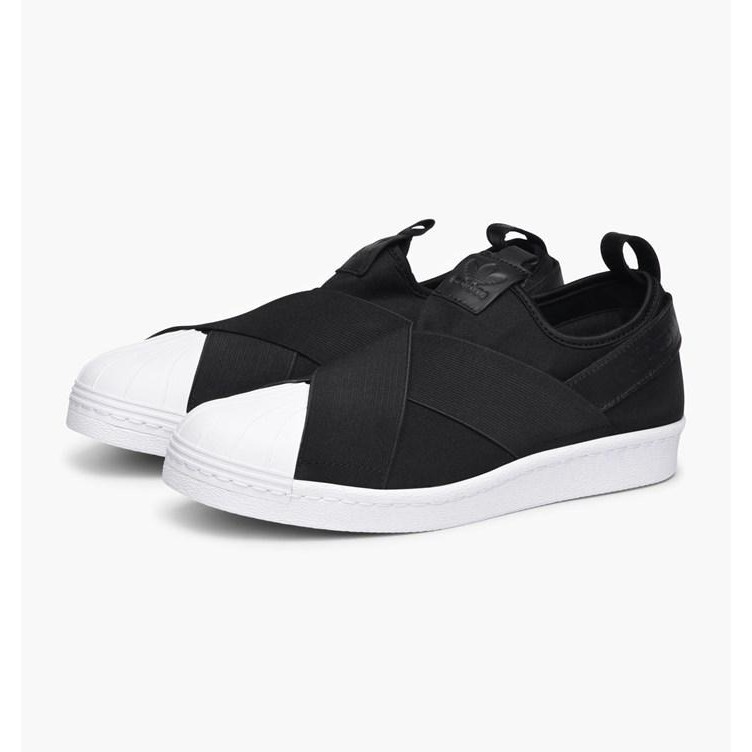 Adidas รองเท้า ชาย Superstar Slip On แท้ สี BLACK