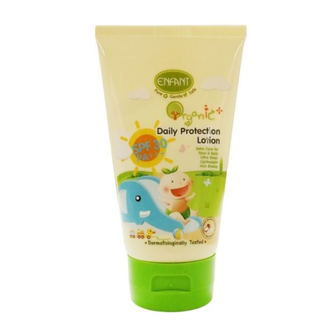 【จัดส่ง ที่รวดเร็ว  】 ♩โลชั่นกันแดดสำหรับเด็ก ENFANT Organic Plus Daily protection✹