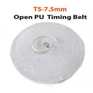 T5-7.5mm PU open timing belt(สายพานไทม์มิ่งแบบเปิด)