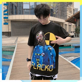 พร้อมส่ง เสื้อยืด ผ้าฝ้าย พิมพ์ลายหุ่นยนต์ ASAP ROCKY ขนาดใหญ่ สไตล์ฮิปฮอป สําหรับผู้ชายS-5XL