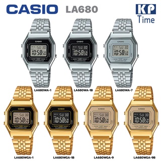 Casio นาฬิกาข้อมือผู้หญิง สายสแตนเลส รุ่น LA680WA, LA680WGA ของแท้ประกันศูนย์ CMG