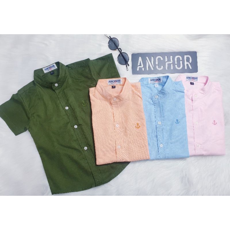 เสื้อเชิ้ตเด็กเเขนสั้นคอจีนสีพื้นพาสเทล1-12ขวบ*เรียบหรูดูเเพงเกินราคา