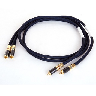 สายสัญญาณเสียง RCA ทองแดงไฟฟ้าคู่ / สายเชื่อมต่ออินเตอร์เน็ต พร้อมปลั๊ก RCA คาร์บอนไฟเบอร์