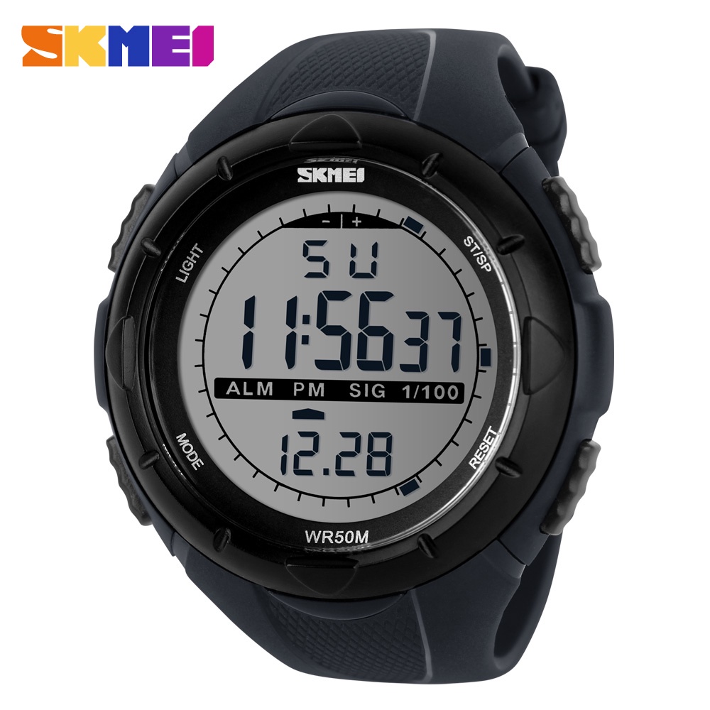 SKMEI สมี 1025 ใหม่ผู้ชายกีฬานาฬิกาอิเล็กทรอนิกส์นักเรียนชายดําน้ํานาฬิกาอินเทรนด์นาฬิกากันน้ํา