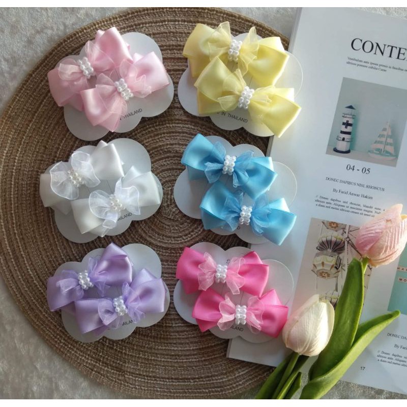 โบว์ติดผมเด็กน่ารักๆสไตล์เกาหลี🎀