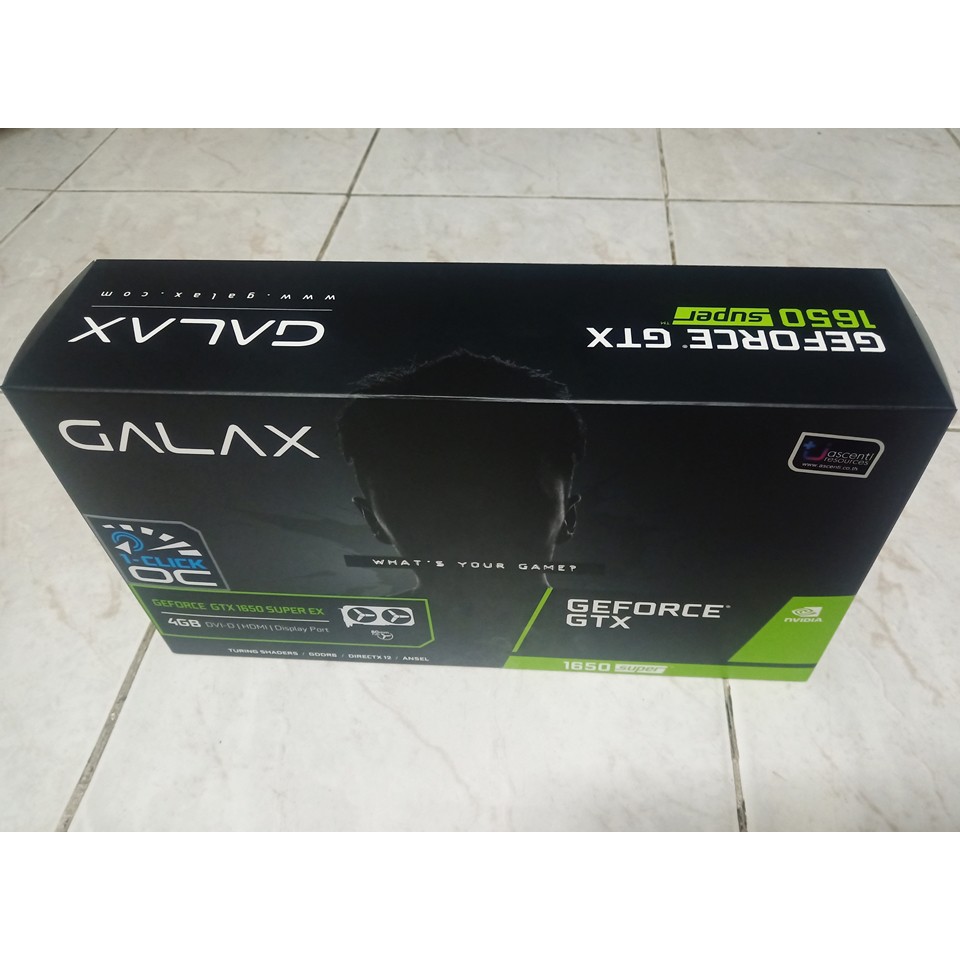 GALAX GTX 1650 SUPER EX 1-CLICK OC 4GB ของใหม่มือหนึ่ง ประกัน 3 ปี