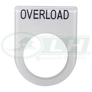 Nameplate เนมเพลท 25 มิล OVERLOAD