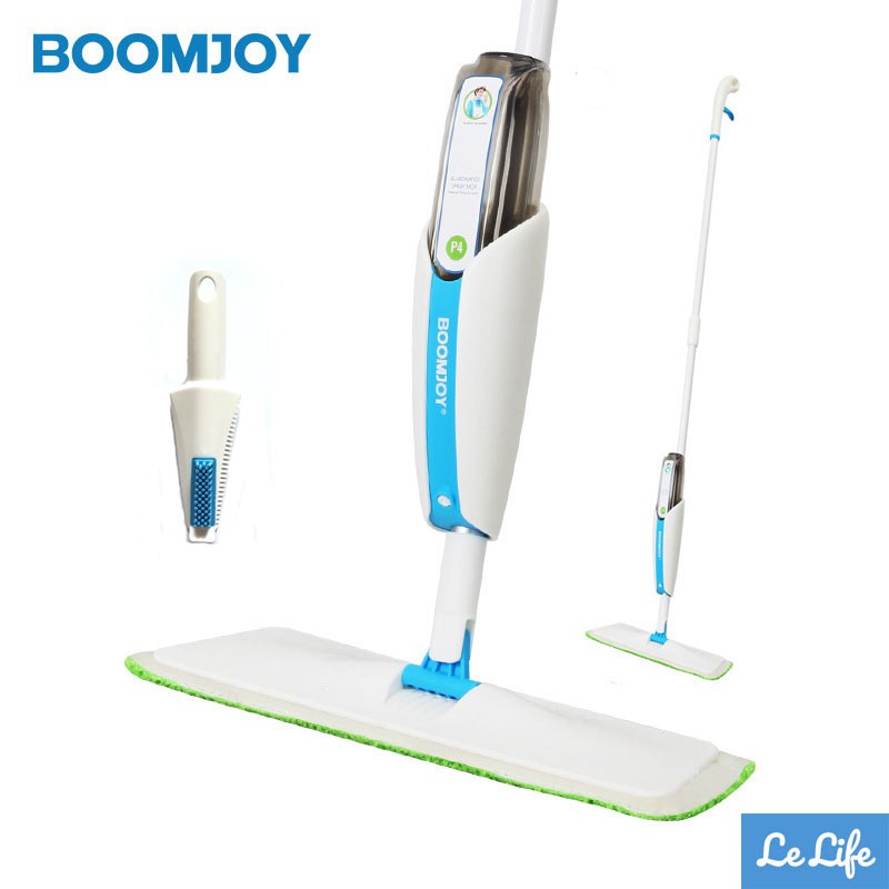 BOOMJOY P4 Spray Mop ไม้ถูพื้นแบบสเปรย์น้ำ ไม้ม็อบ สเปรย์ม๊อบ Easy Mop ทำความสะอาด พร้อมแปรงTPR