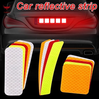 TMNFJ 10pcs Car Door Sticker Decal Warning Tape Reflective Sticker Reflective Strip