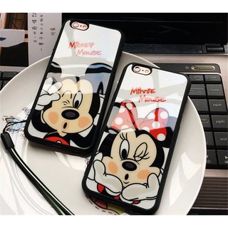 พร้อมส่งในไทย เคสโทรศัพท์ ไอโฟน 7/8/SE(2020) มิกกี้-มินนี่ พร้อมสายคล้อง