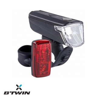 ชุดไฟหน้าท้ายจักรยาน LED แบบใช้แบตเตอรี่ รุ่น ST 110 BTWIN