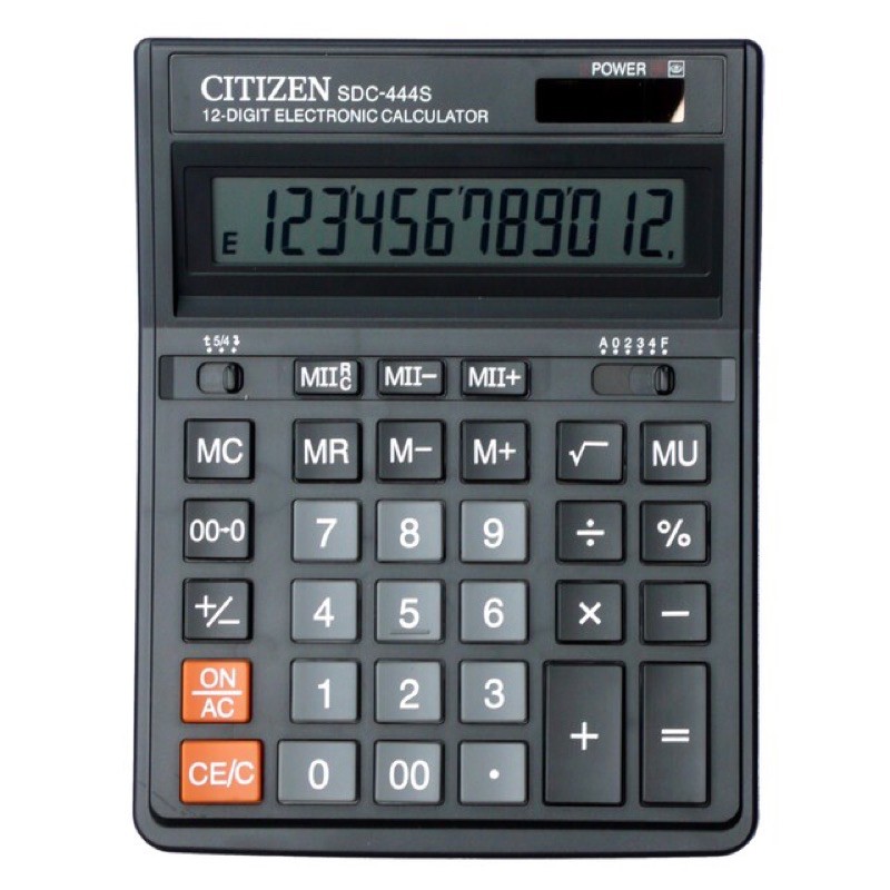 เครื่องคิดเลข Calculator Citizen || ดำ SDC-444S