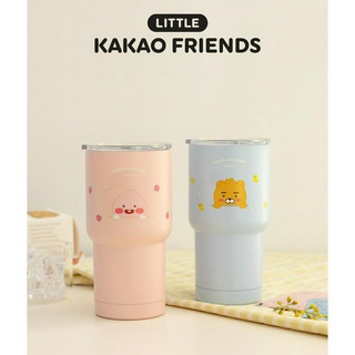 Kakaofriend little friends Tumbler แก้วน้ํา ลายสิงโต และ Apich จากเกาหลี 1 ชุด