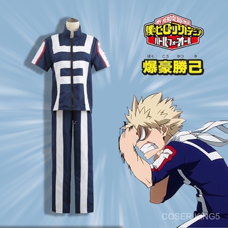 My HERO Academia Boku NO HERO คอสเพลย์เครื่องแต่งกายผู้ชายผู้หญิงโรงเรียน Uniform GYM เสื้อยืดกางเกง Midoriya Izuku Todo