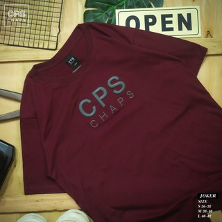 เสื้อยืด👕แขนสั้น CPS งานปัก*งานป้ายCPS ปักนูน คอตตอน 💯% (SML) No.40