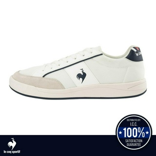 le coq sportif รองเท้าผ้าใบผู้ชาย รุ่น LCS GRAND EST AC สีขาว (รองเท้าผ้าใบสีขาว, รองเท้าแฟชั่น, แบบผูกเชือก, Unisex)