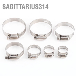 Sagittarius314 10pcs Stainless Steel Adjustable Screw Band Hose Clamps Fuel Line Worm Gear Clips