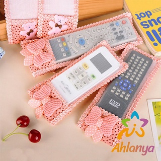 Ahlanya ซองใส่รีโมตคอนโทรล ประดับโบว์ มุ้งมิ้ง น่ารัก Remote control cover