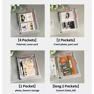 ปลอกอัลบั้มรูปโปร่งใส ก5 | รีฟิล 10/20 ชิ้นสําหรับจัดเก็บโฟโต้การ์ดไอดอล, PP Loose Leaf & Festive Gift