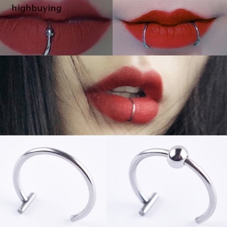 [highbuying] ใหม่ จิวเจาะปาก จมูก ปาก ปาก ปาก ห่วง ปลอม เจาะร่างกาย คลิปห่วง สําหรับผู้หญิง