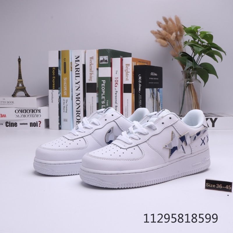 bape air force 1 white