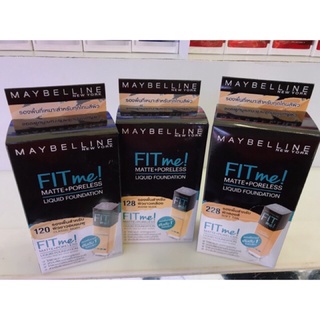 Maybelline Fit Me Matte and Poreless Foundation เมย์เบลลีน รองพื้น ฟิตมี แมท+พอร์เลส ฟาวเดชั่น 5 มล. (1กล่อง มี 6ชิ้น)