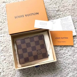 Lv wallet damier (Hiend) หนังแท้ นิ่มสวยมาก อปก.ครบ  #สินค้าถ่ายจากงานขายจริง