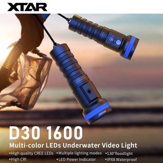 XTAR D30 1600 Multi-color LED Underwater Photography and Video Light