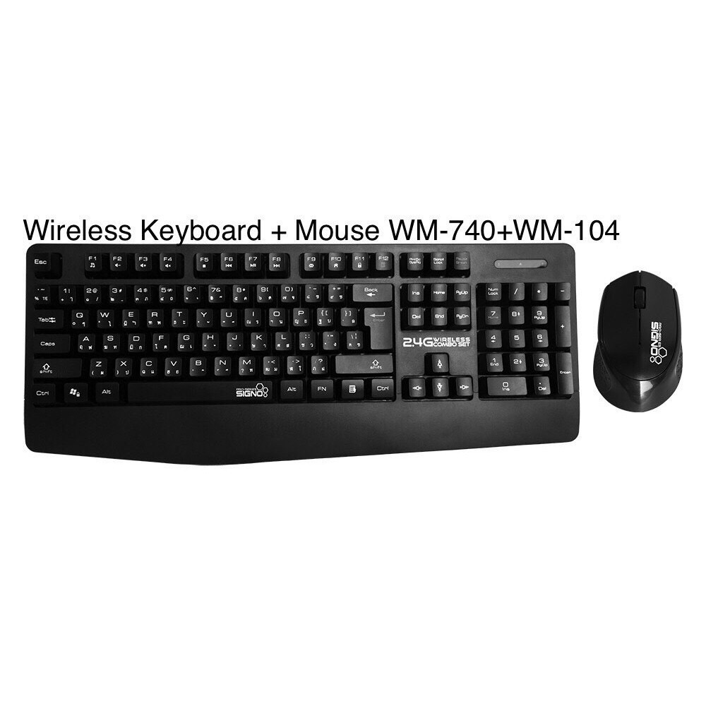 razeak KW-529 / Signo KW-740+WM-104 ARROW X YDK-FV-730 ชุดไร้สาย Wireless keyboardMouse ได้คีบอร์ดไร้สาย+เมาส์ไร้สาย