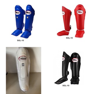 สนับแข้งทวินส์ ป้องกันหน้าแข้ง สำหรับการซ้อม Twins special shin guards SGL-10 ( S,M,L,XL) Training MMA K1