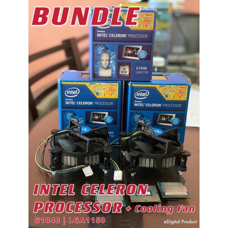 [BUNDLE] Intel G1840 Celeron CPU Socket LGA 1150 พินโปรเซสเซอร์ Dual-core