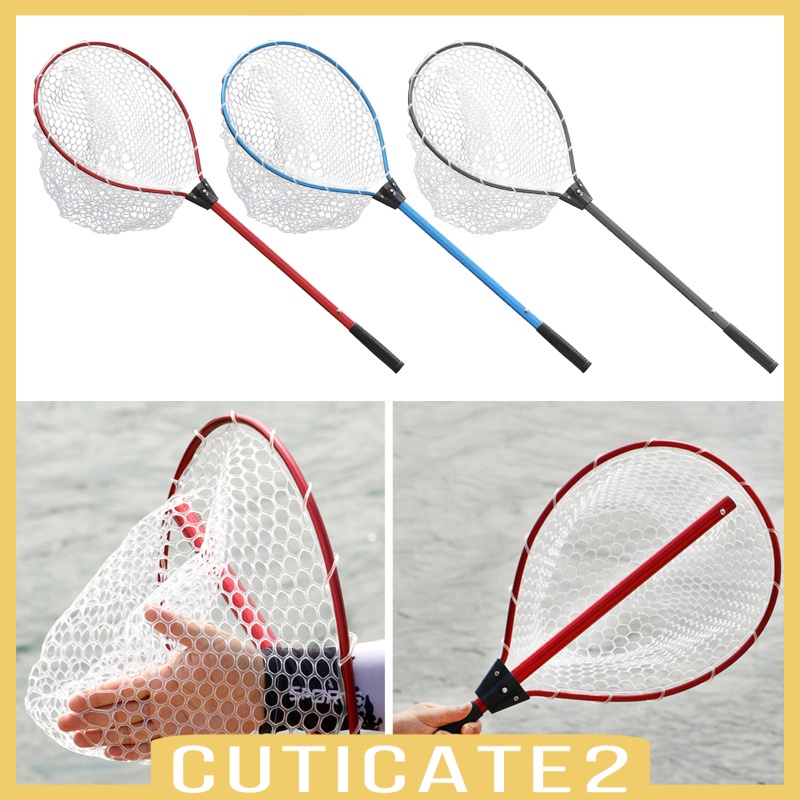 [CUTICATE2] Floating Fishing Net, Rubber Coated Fish Landing Net - Easy ...