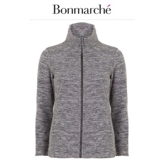 Zip Through Marl Fleece (Grey)